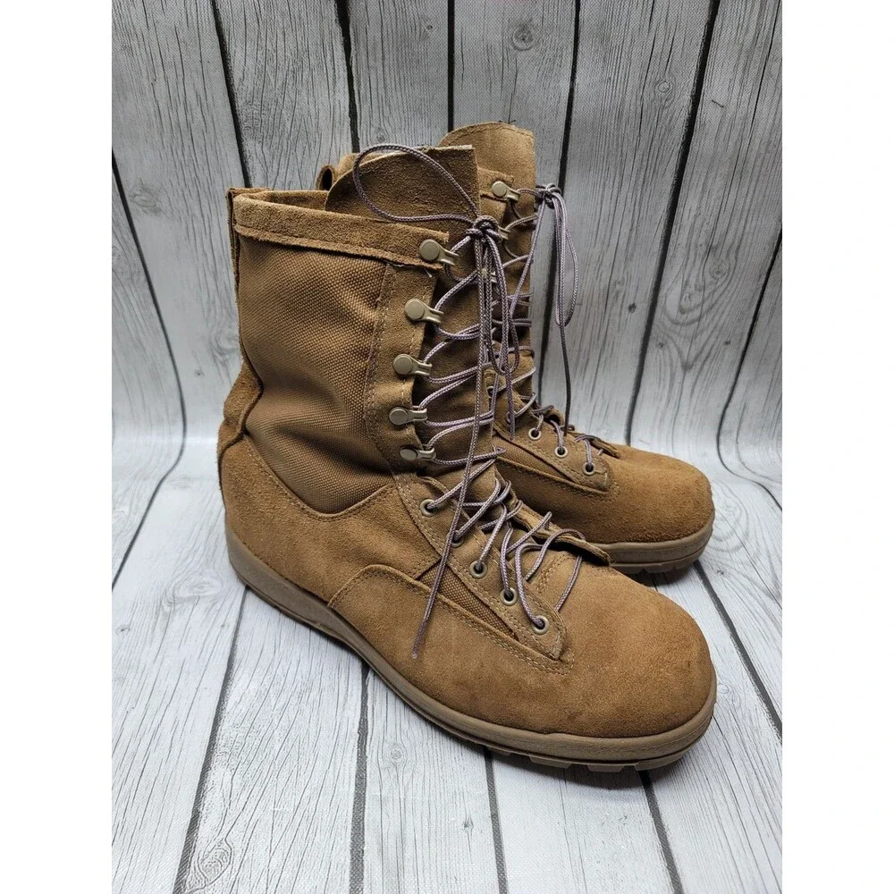 McRae Army Combat Boots Men's  13.5 W Gore-Tex Vibram Suede Cordura Coyote Brown